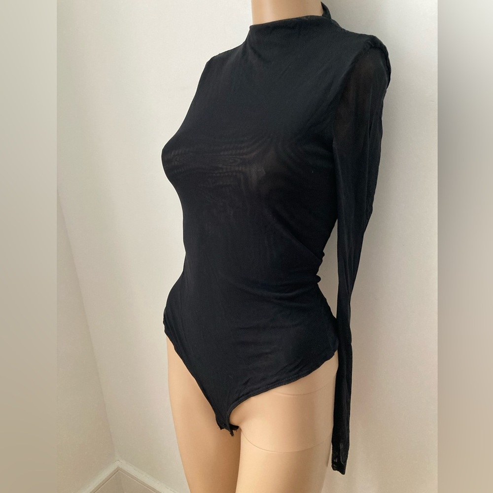 Black sheer bodysuit